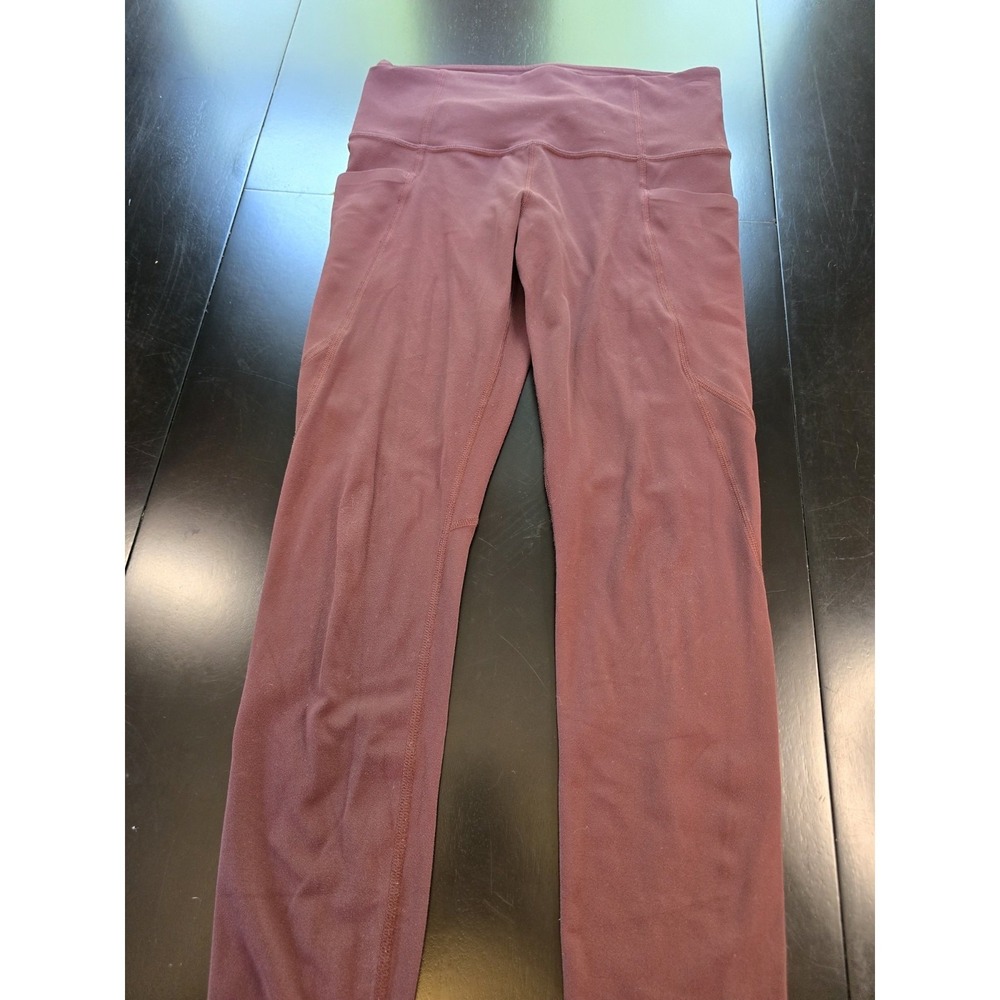 Athleta Salutation Stash Pocket Tight SP Small Petite Rosewood Berry #198877